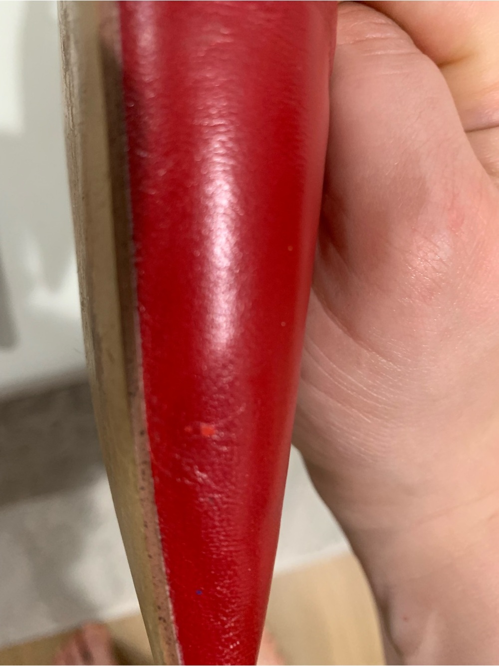 Sam Edelman Red Pointed Slingback Flats with Gold Accent - Picture 3 of 4